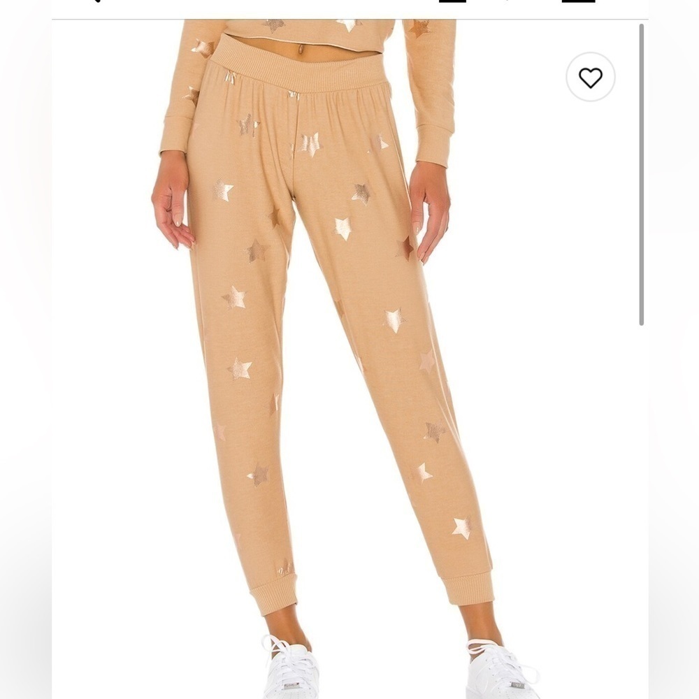 Chaser Rose Gold Star Pants in Tea Latte Size Medium